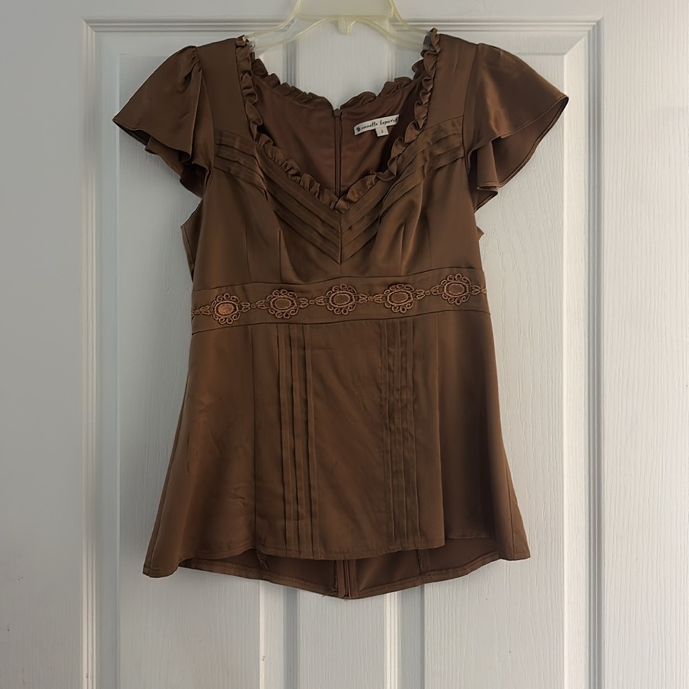 Nanette Lepore 100% Silk Blouse Sz 2